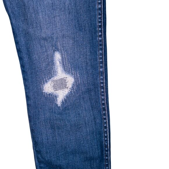 Madewell Jeans Women's Blue Distressed Medium Wash 9" High Rise Skinny Denim 25 - Picture 7 of 10